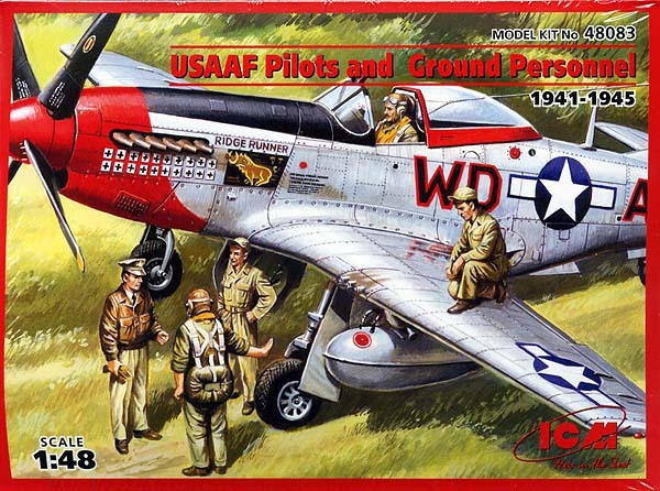 ICM　48083　1/48 ICM WWII 米陸軍航空隊 パイロット＆グランドクルーセット_画像1