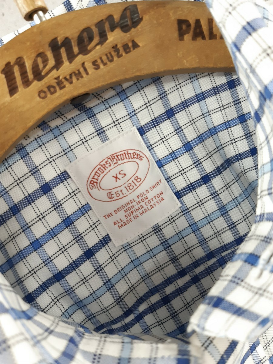 SALE！売り切り！BROOKS BROTHERS NON IRON ワンポイント BDシャツ ブルックスブラザーズ ボタンダウン シャツ チェック XS ノンアイロン_画像8