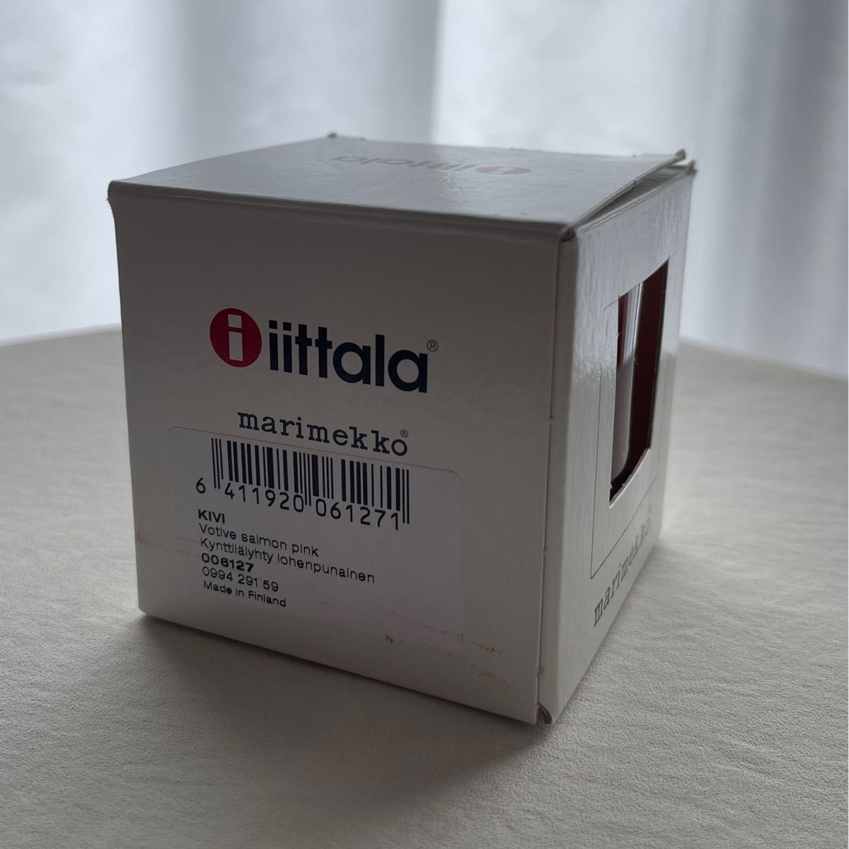 iittala イッタラ kivi キャンドルホルダー サーモンピンク