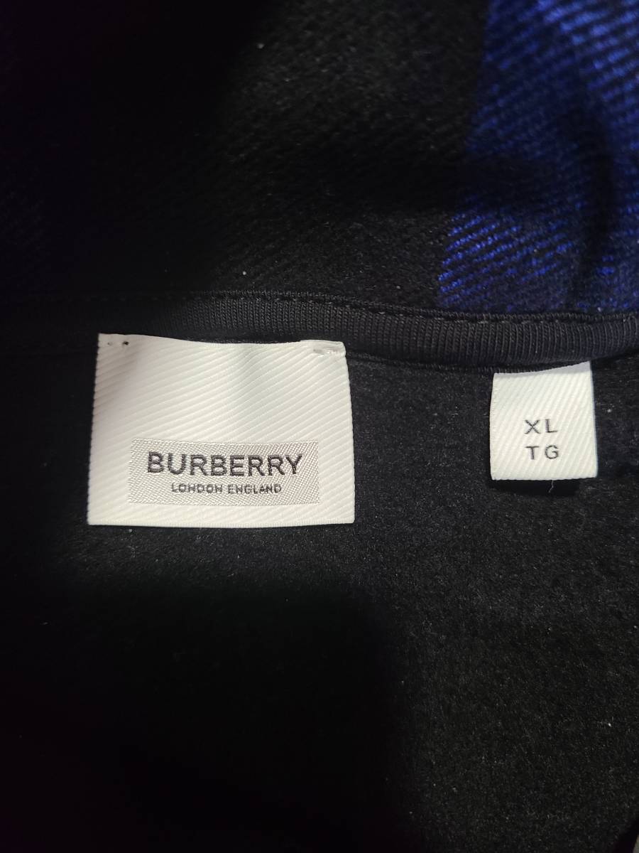 【1円スタート】美品 定価約116,000円 BURBERRY バーバリー スウェット フーディー 黒色 サイズXL_画像5