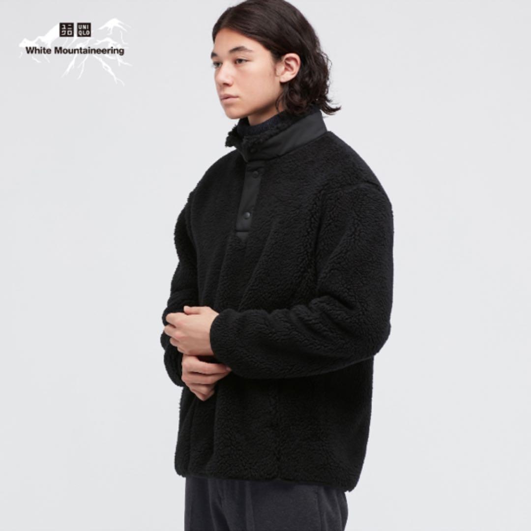 新品 タグ 21AW UNIQLO ユニクロ ホワイトマウンテニアリング WHITE MOUNTAINEERING フリース 切替 加工 オーバーサイズ プルオーバー XL_画像1