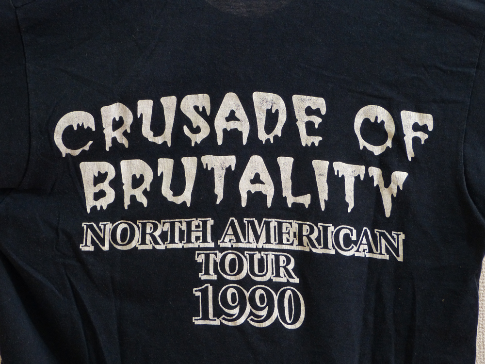 ヴィンテージメタルtシャツ Death デス Crusade Of Brutality 北米ツアー1990年 Mサイズ チャック シュルディナー Thrash Metal Buyee Buyee Japan Shopping Service Buy From Yahoo Buy From Japan