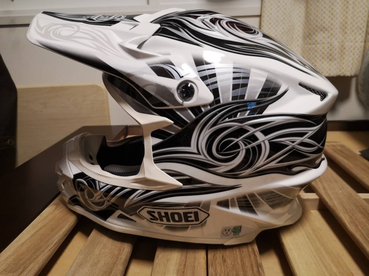 SHOEI ショウエイ VFX-W ILLUSION TC-6 Lサイズ 59cm 2011年製造 ( オフロード フルフェイス ヘルメット_画像6