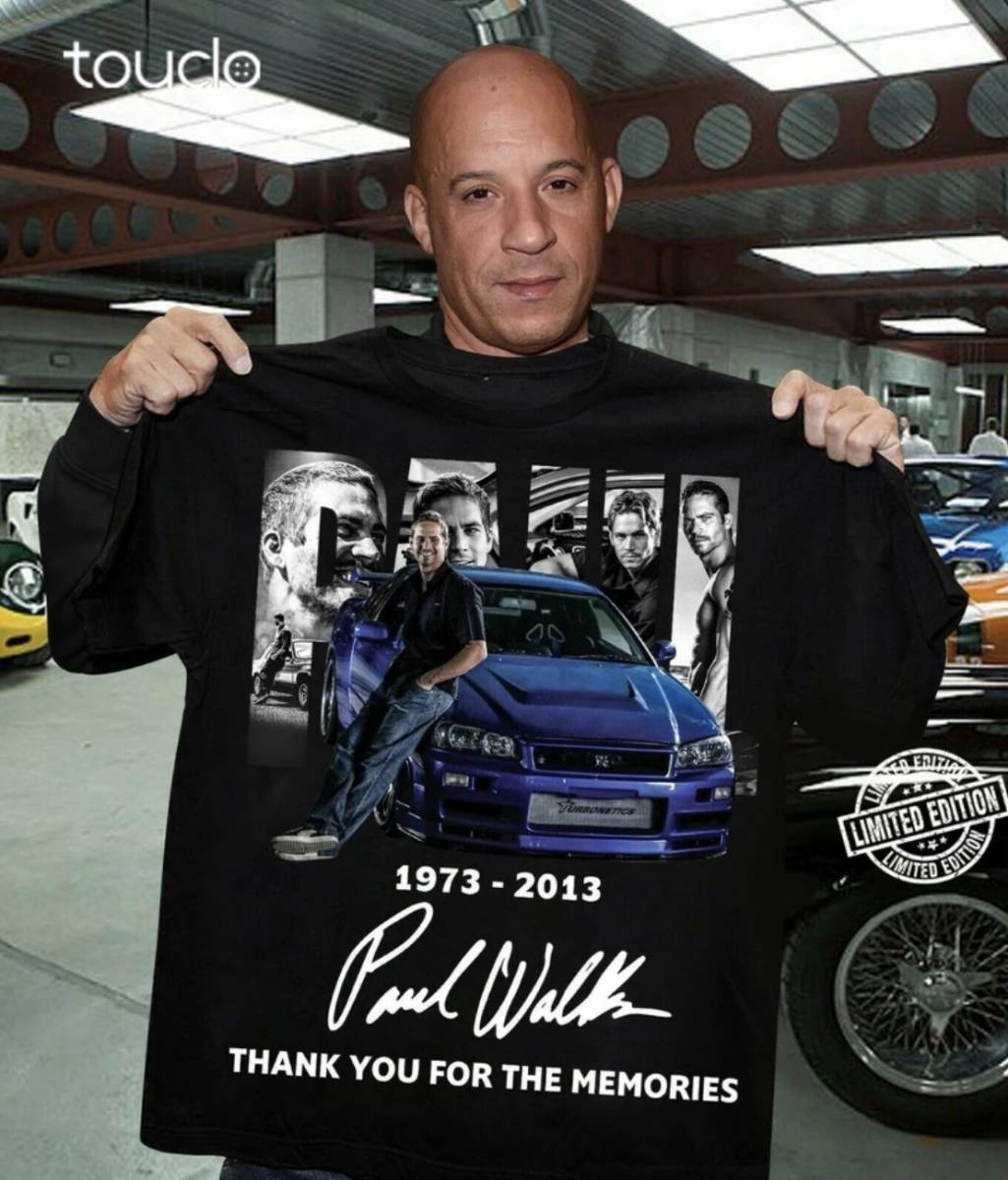  free shipping movie action Western films The Fast and The Furious The Fast & Furious paul (pole) War car T-shirt black black 