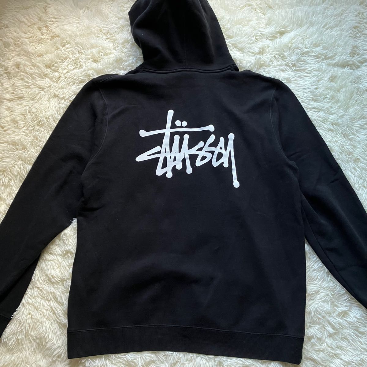 【希少XLサイズ】ステューシー　stussy パーカー　両面ロゴ　入手困難 即売　プルオーバー　オーバーサイズ