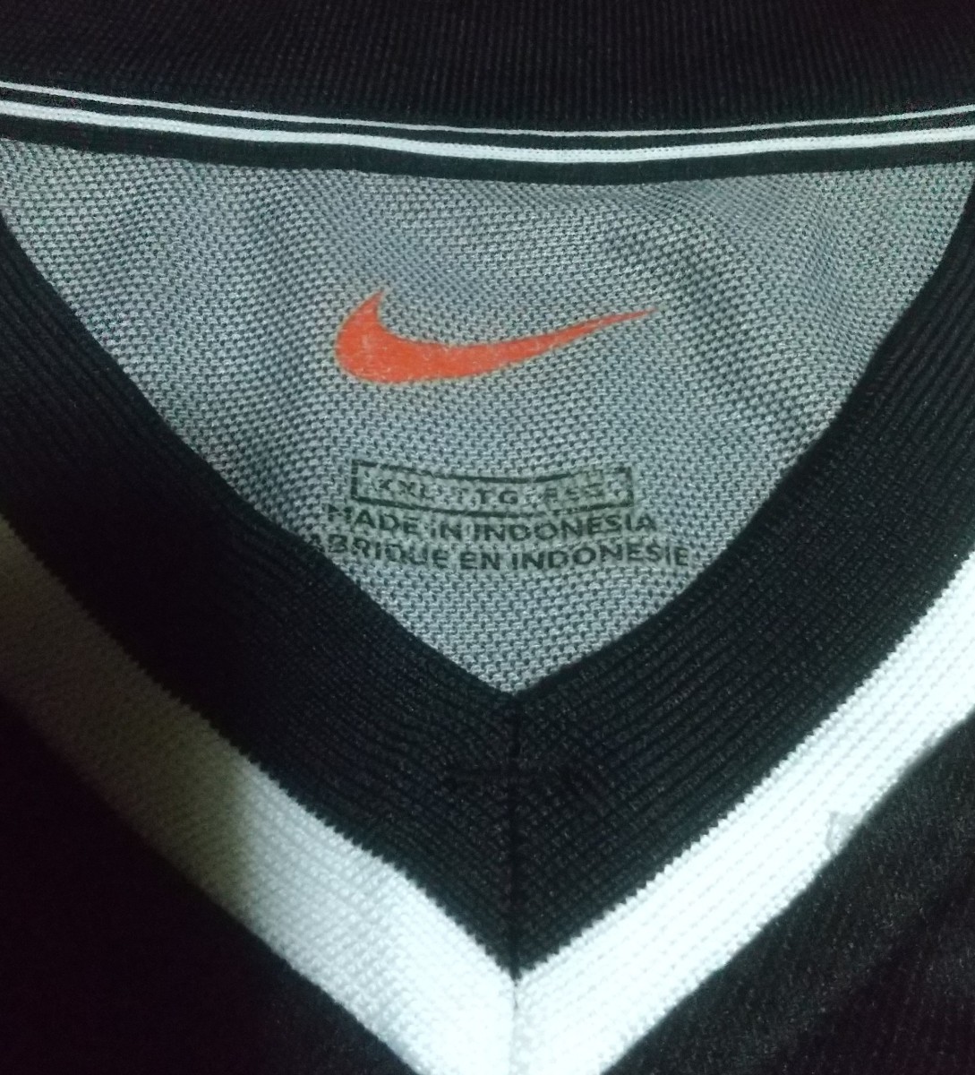 [値下げ交渉] 1990 or 2000年代 ナイキ 長袖 ストライプ ゲームシャツ/ユニフォーム 検)90s Y2K NIKE BLACK WHITE L/S STRIPE SWOOSH 黒 白