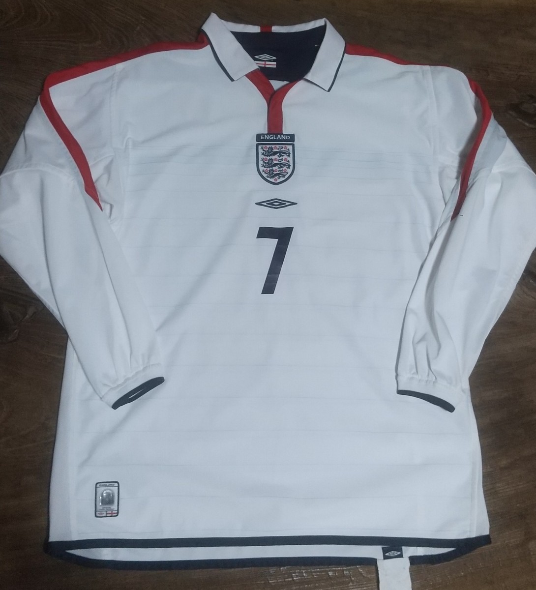 値下交渉 2003-05年 イングランド代表 ベッカム 長袖 UMBRO 検 値下交渉 2003-05年 イングランド代表 ベッカム 長袖 UMBRO 検