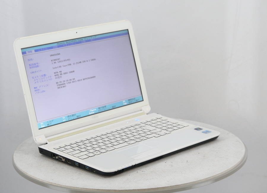 FUJITSU FMVA56EWX LIFEBOOK AH56/E　Core i5 2520M 2.50GHz 4GB 750GB■現状品_画像2