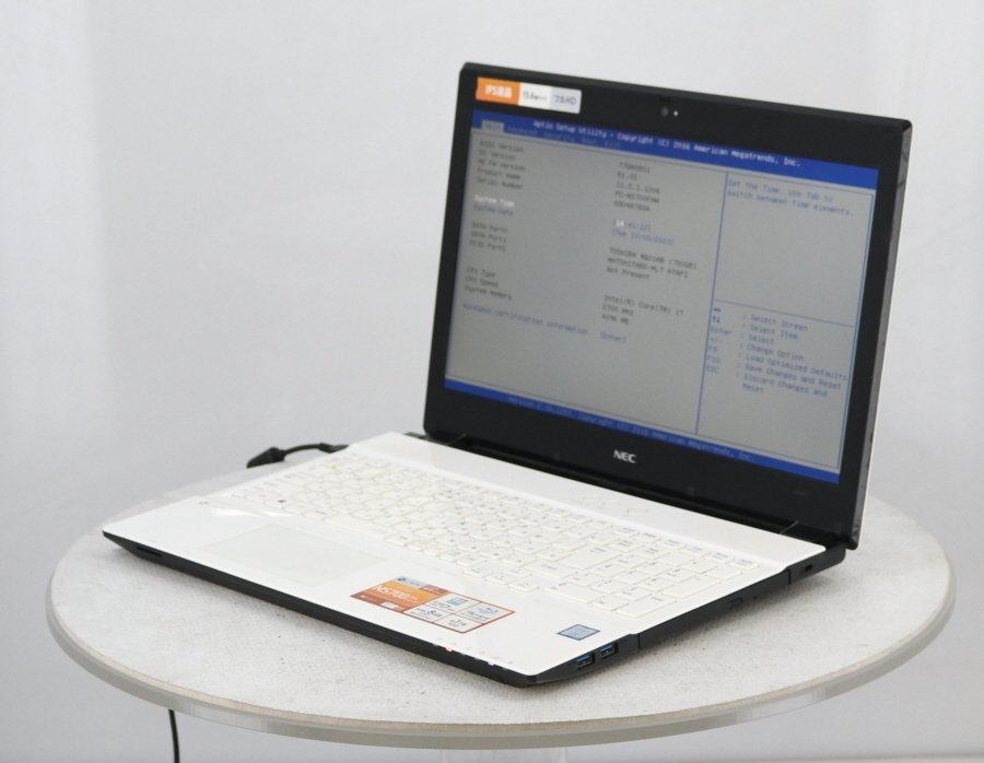 熱販売 NEC PC-NS700FAW 750GB□現状品 4GB 2.70GHz 7500U i7 NS700/F