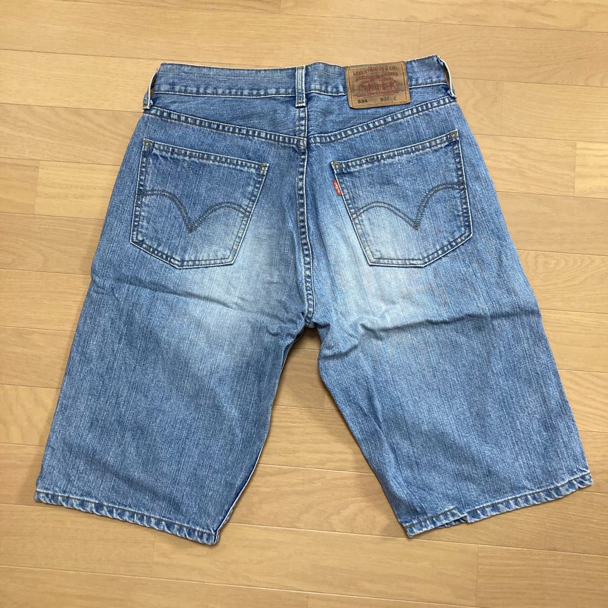 w32 ブルー　リーバイス　534 ハーフパンツ　ショートパンツ　中古 Levi''s デニム　ジーパン