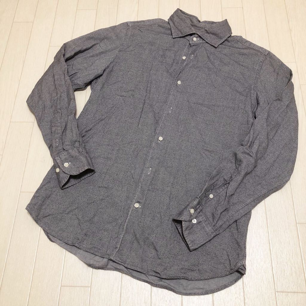 和49★ GREEN LABEL RELAXING グリーンレーベルリラクシング 長袖 ボタンシャツ XL メンズ グレー ユナイテッドアローズ UNITED ARROWS_画像1