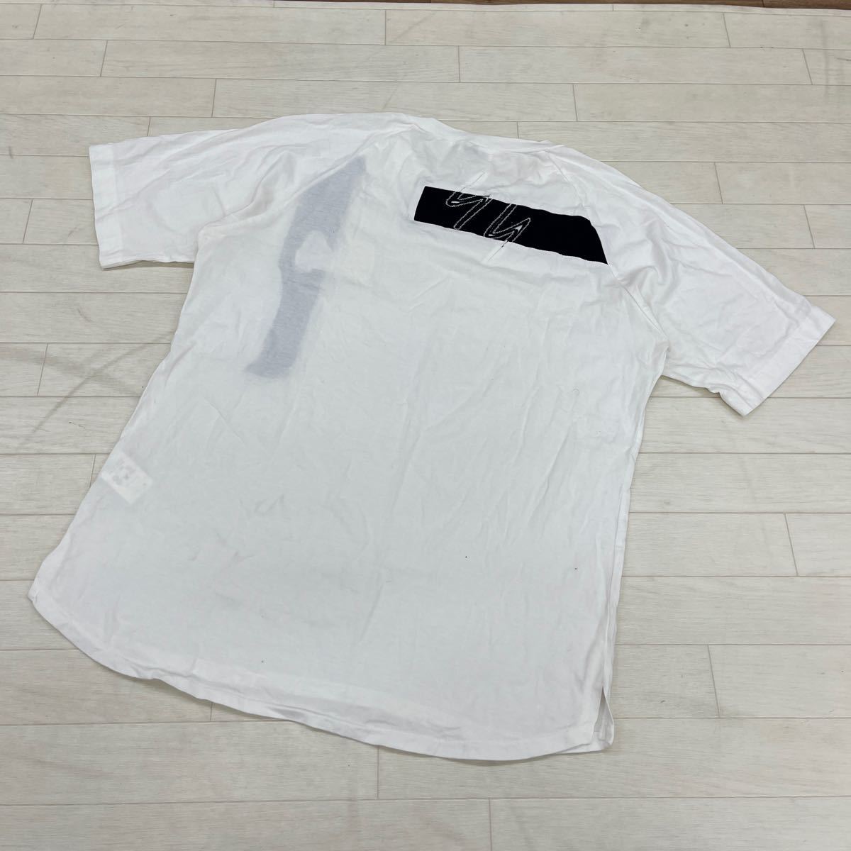 1208◎ 日本製 Yohji Yamamoto ヨウジヤマモト トップス tシャツ カットソー 半袖 クルーネック ホワイト メンズ3_画像2