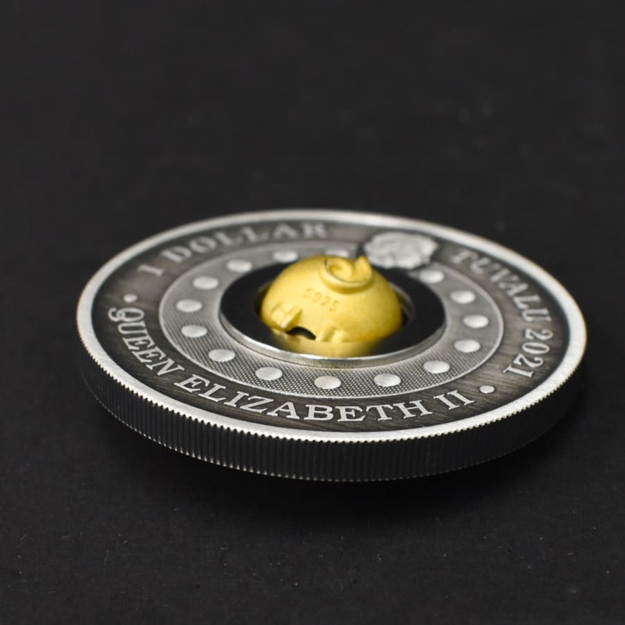 1円 ◇新品同様 記念銀貨 2021年 ツバル 干支 1ドル 1oz SV925