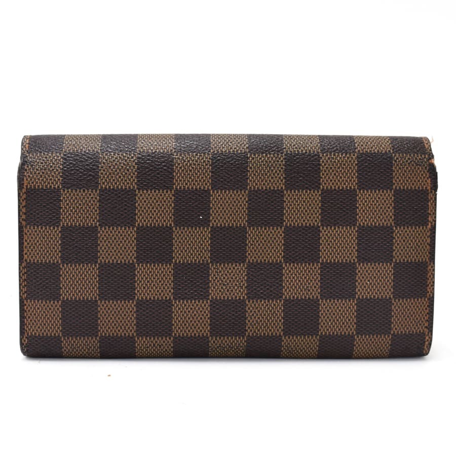 1円 ◆良品 LOUIS VUITTON ルイヴィトン 二つ折長財布 ポルトフォイユサラ N61734 ダミエエベヌ ブラウン◆E.Ble.rS-15_画像2