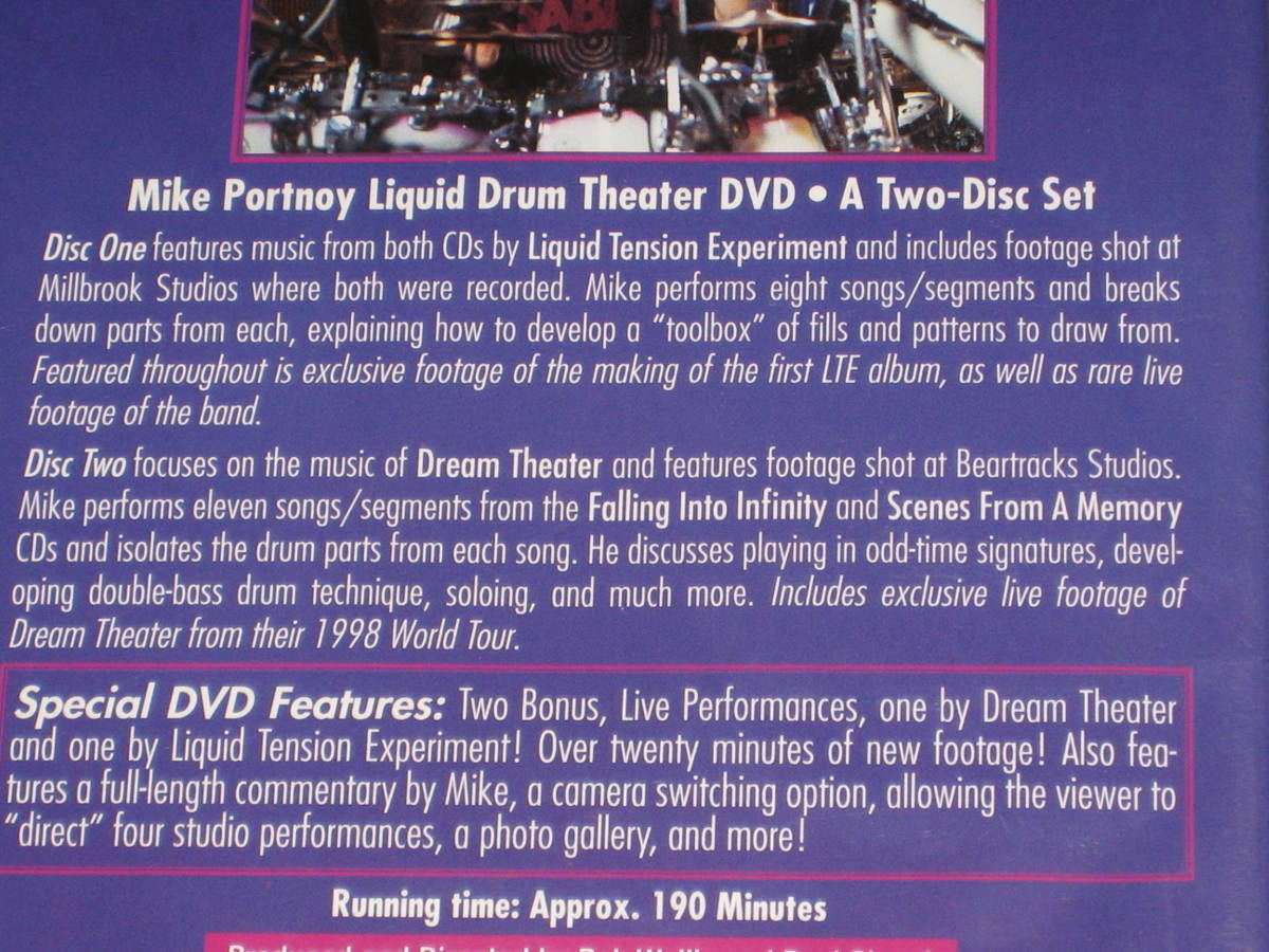 ■DVD/2枚組「マイク・ポートノイ/MIKE PORTNOY Liquid Drum Theater 海外品」痛みあり/ドラム教則/上達/初心者/ドラマー/バンド■■_画像4