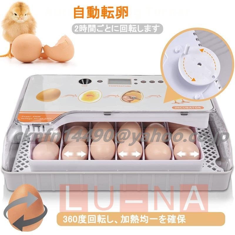 初売り】 入卵20個 検卵ライト 大容量 インキュベーター 自動孵卵器 新