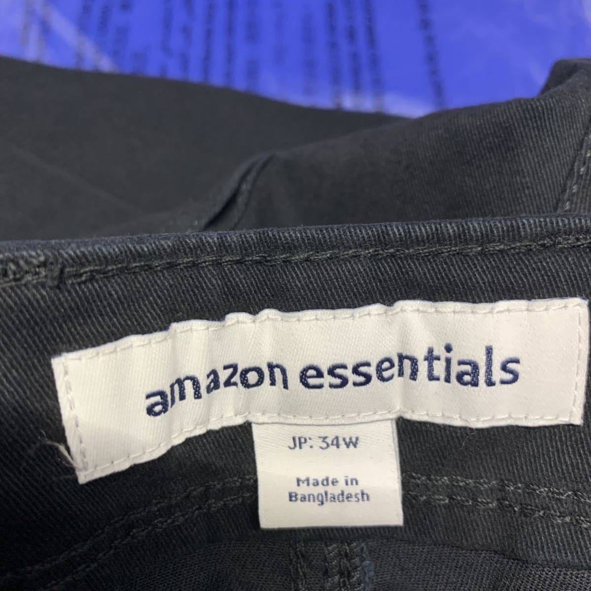 Amazon Essentials ジャパンフィット カーゴパンツ スリムフィット ストレッチ メンズ　ブラック　W34_画像7