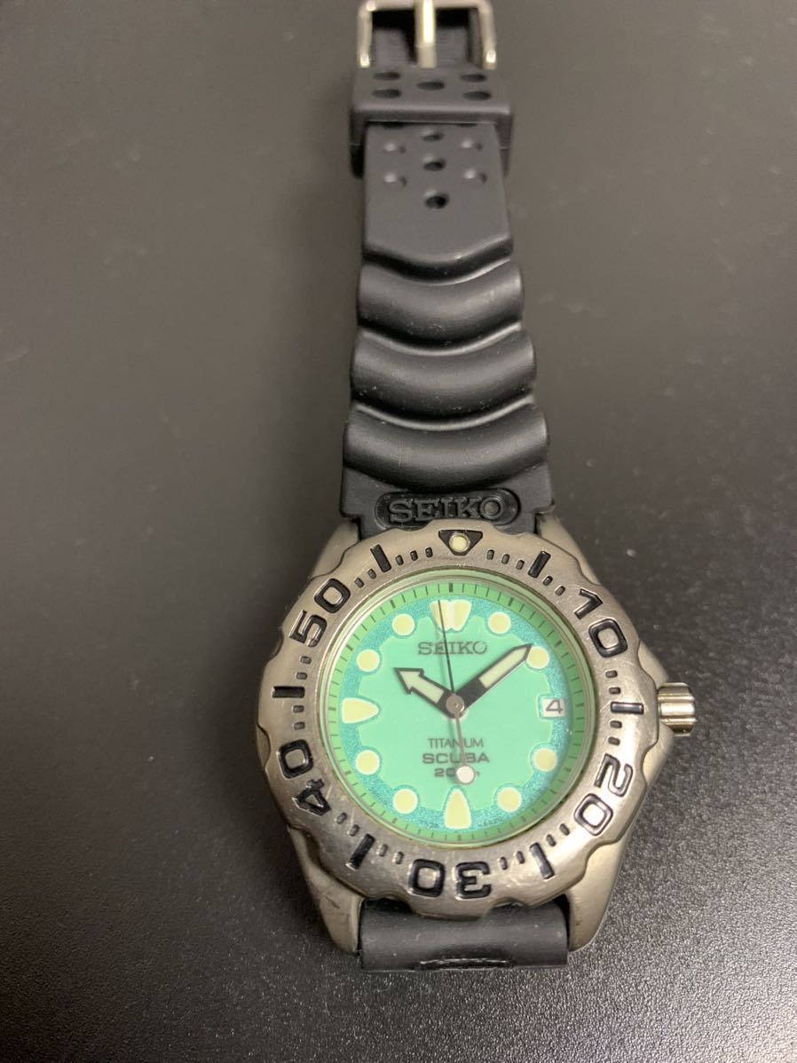 セイコー TITANIUM SCUBA 7N35-6A20 クオーツ チタンケース 1997年製