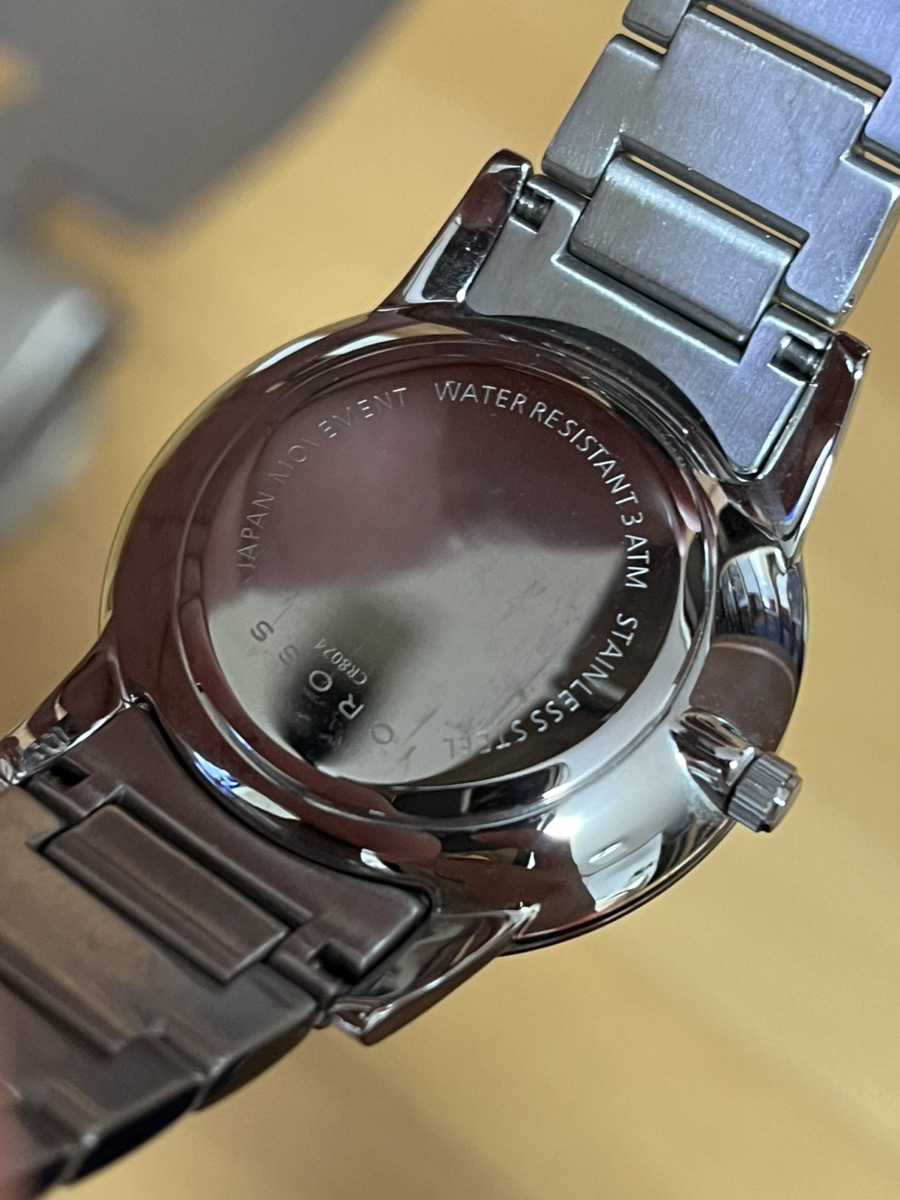 即決　状態良好　CROSS　クロス　腕時計　メンズ カンブリアシリーズ　CR8024-11　黒 クォーツ　ブラック　デイト SSブレス　ケース39.5mm_画像5