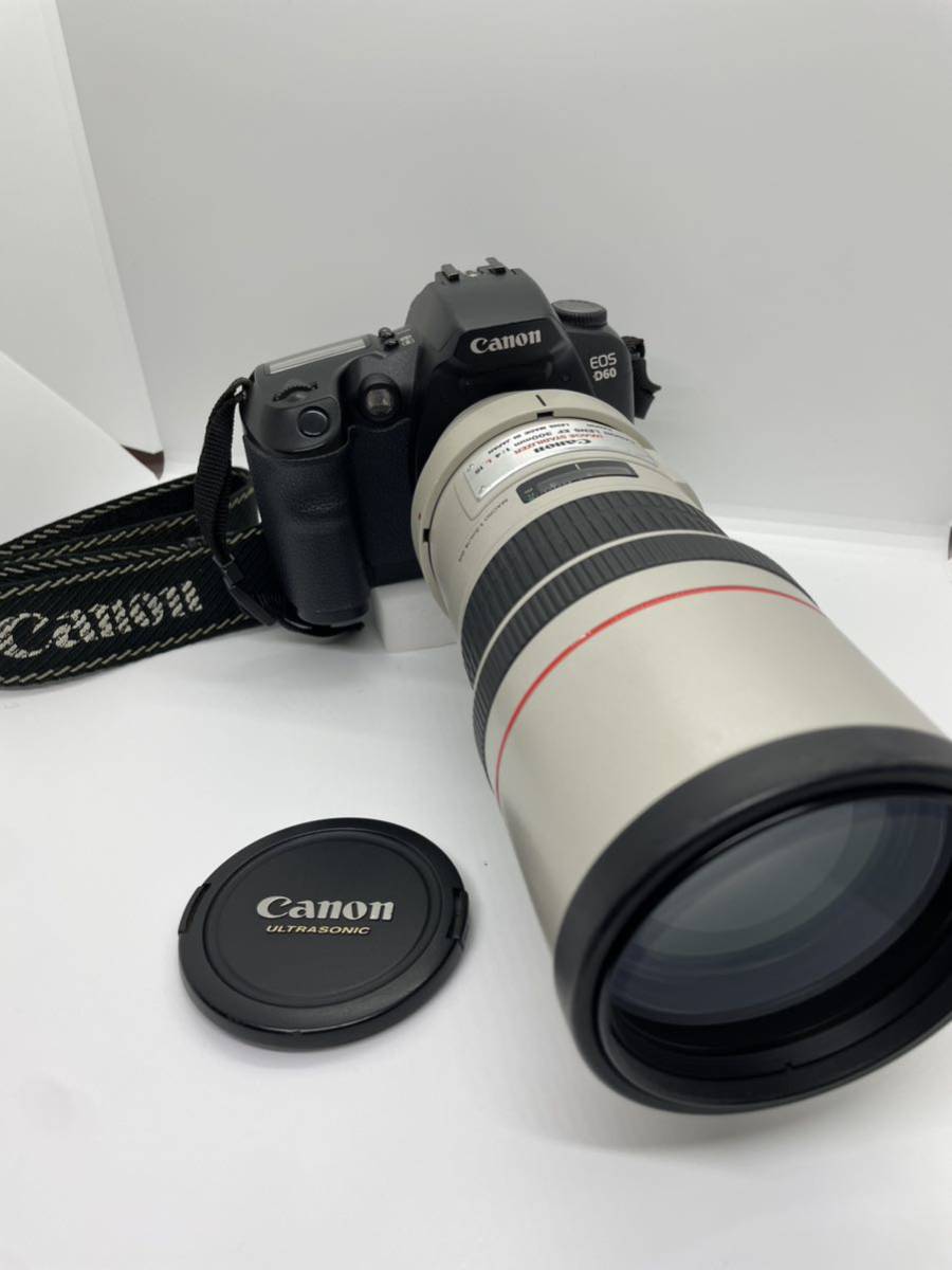 【GO009】Canon / キヤノン / EOS D60 / ULTRASONIC / IMAGE STABILIZER / ZOOM LENS EF 300mm F4 L IS / マウント付_画像1