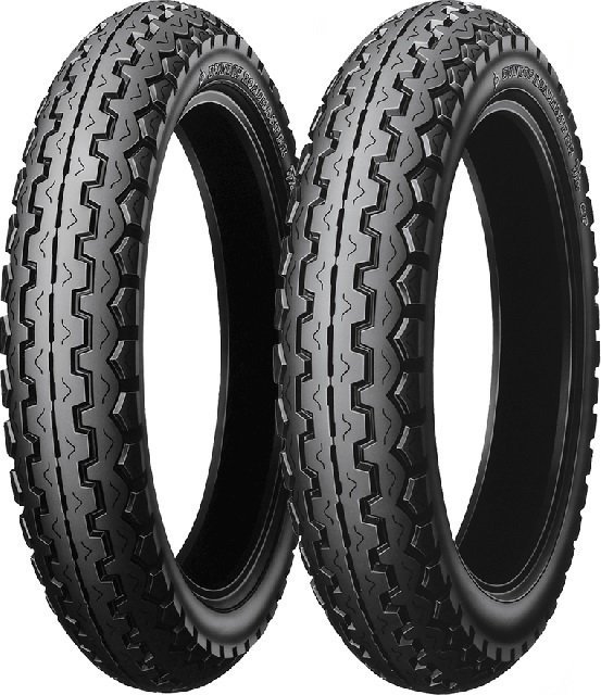 ☆フルセット 室内保管 DUNLOP TT100GP 100/90-19 WT & 130/80-18 WT KAWASAKI W650 W800　などに　 チューブ リムバンド付_画像1