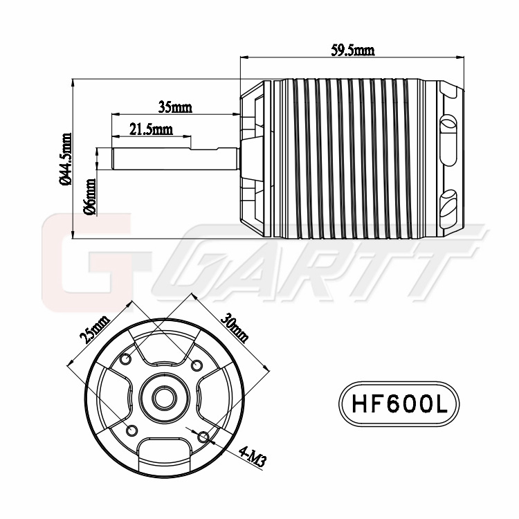 新品 GARTT 550サイズ RCヘリ用 FH600L 1220KV ブラシレスモーター KDS ALIGN T-REX_画像5