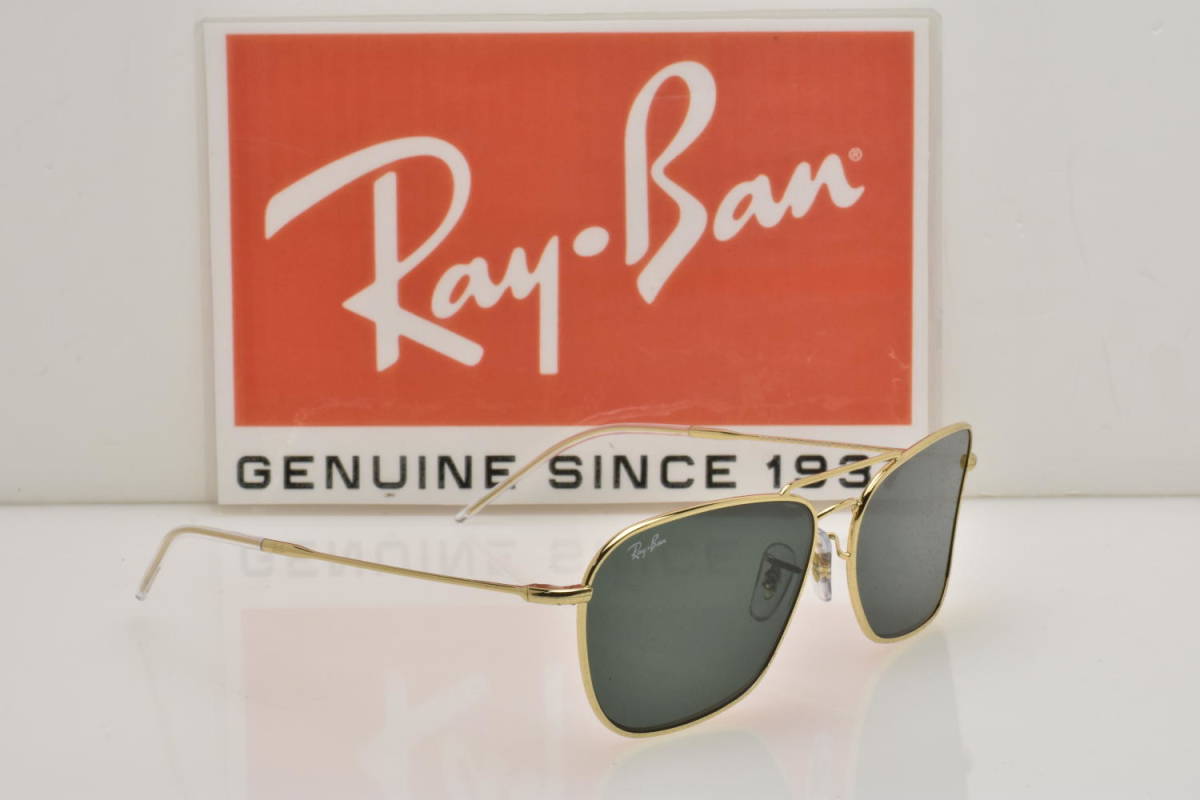 * новый товар * стандартный импортные товары!Ray-Ban RayBan RBR0102S 001/VR CARAVAN REVERSE Caravan Rebirth Gold темно-зеленый *