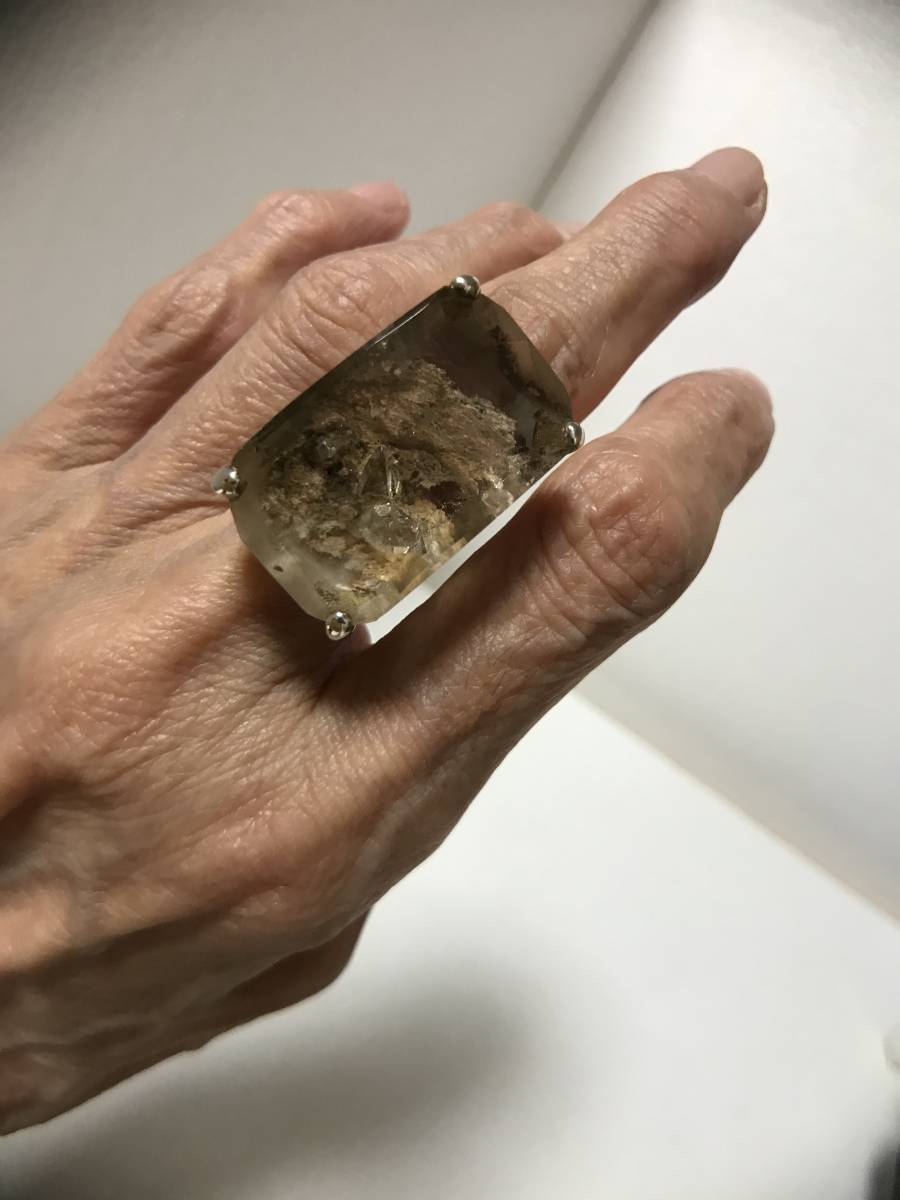 極希少価値高い SV シルバー / 天然 ロック クリスタル 水晶クオーツ