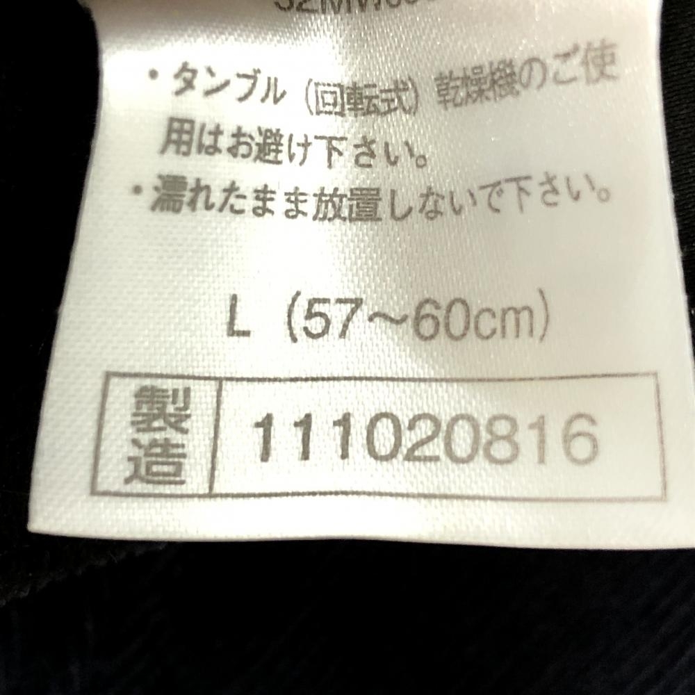 [ beautiful goods ] Mizuno cap navy × white knitted corduroy L(57~60cm) Golf wear MIZUNO