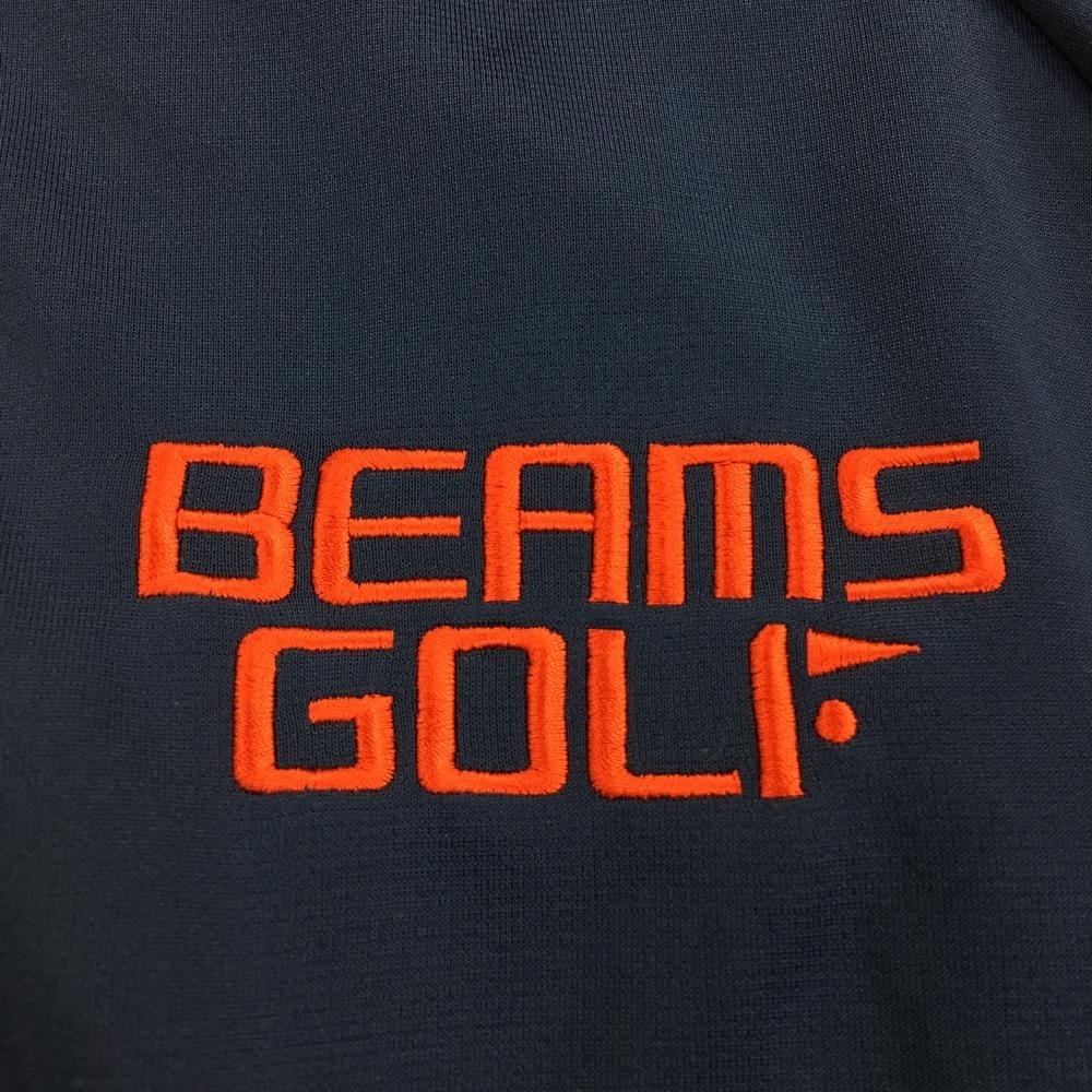 【超美品】ビームスゴルフ ジャケットブルゾン ネイビー×ブルー ロゴ刺しゅう赤 ダブルジップ メンズ L ゴルフウェア BEAMS GOLF_画像3