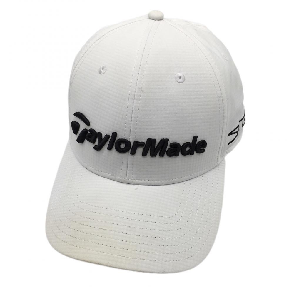 テーラーメイド キャップ 白×黒 立体刺しゅう ゴルフウェア TaylorMade_画像1