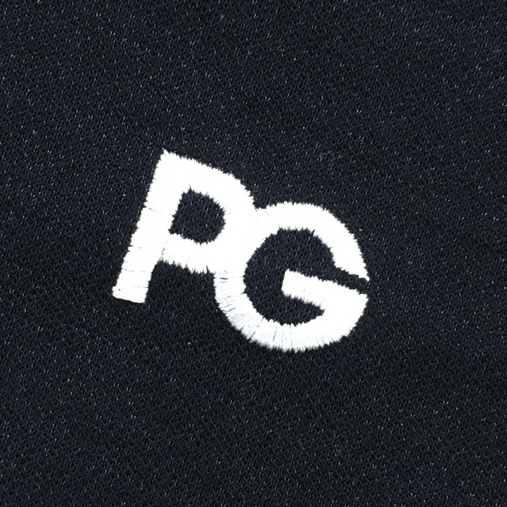 【超美品】パーリーゲイツ 半袖ハイネックシャツ ネイビー×白 レディース 3(XL) ゴルフウェア 2022年モデル PEARLY GATES_画像3