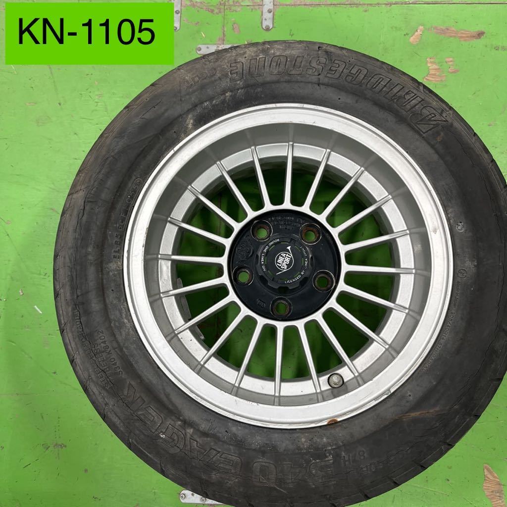 KN-1105 激安 クルマパーツ LINEA SPORT リネアスポーツ 7-JJ×14 205/60R14 14インチ 現状品の画像1