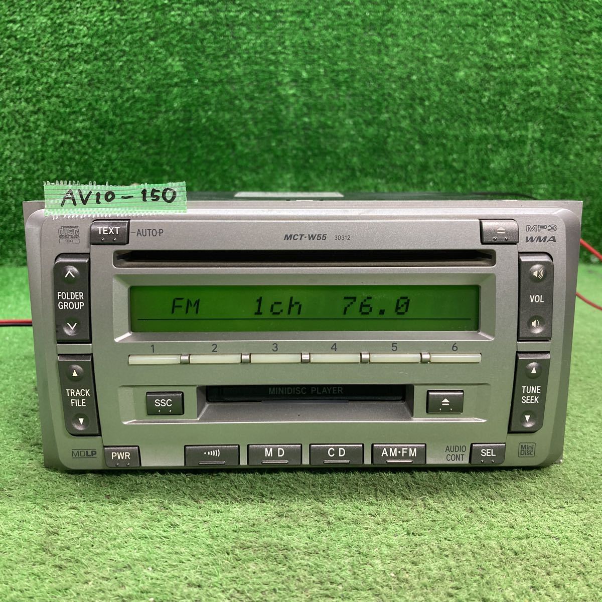 AV10-150 激安 カーステレオ TOYOTA 08600-00G70 122001-80900131 PD601463 CD MD 確認用配線使用 簡易動作確認済み 中古現状品_画像1