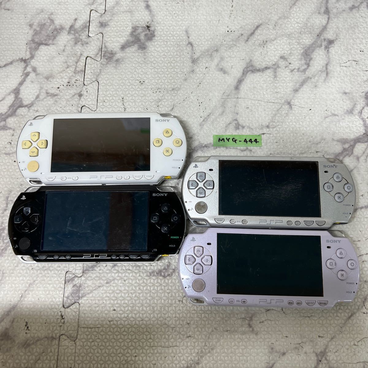 MYG-444 激安 ゲー厶機 PSP 本体 SONY PSP-1000 PSP-2000 起動OK 動作未確認 4点 まとめ売り ジャンク 同梱不可_画像1