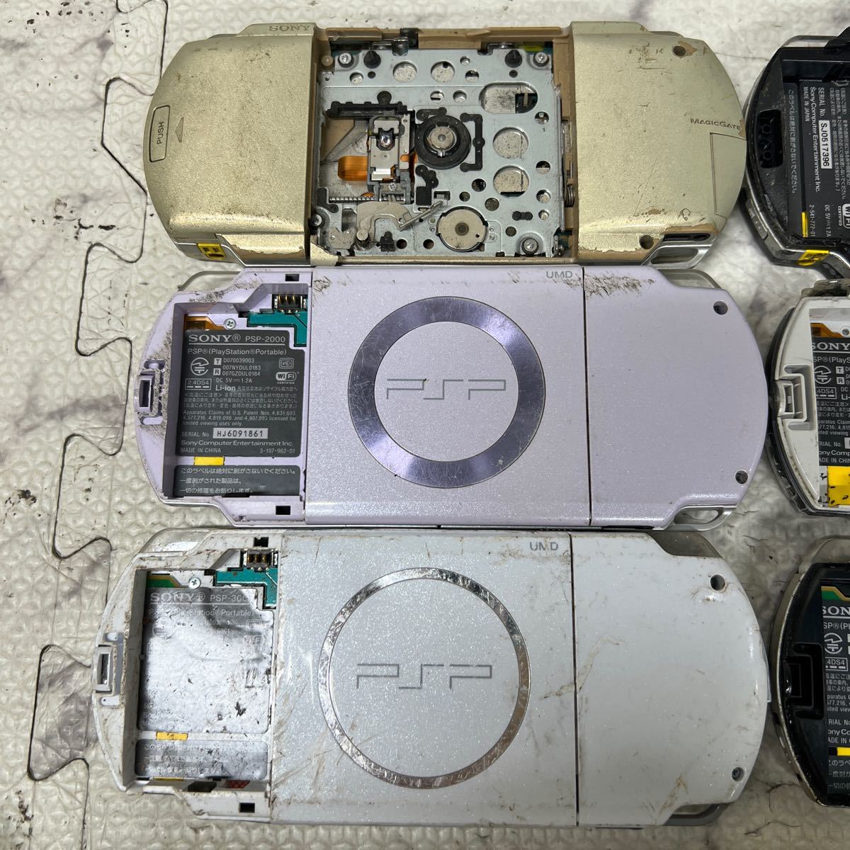 MYG-450 激安 ゲー厶機 PSP 本体 SONY PSP-1000 PSP-2000 PSP-3000 動作未確認 各2個ずつ 6点 まとめ売り ジャンク 同梱不可_画像5