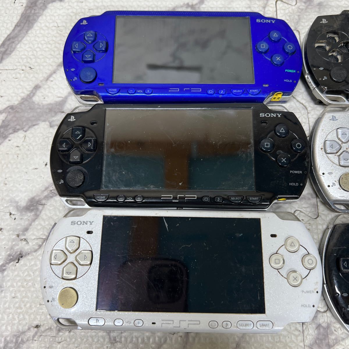 MYG-457 激安 ゲー厶機 PSP 本体 SONY PSP-1000 PSP-2000 PSP-3000 動作未確認 各2個ずつ 6点 まとめ売り ジャンク 同梱不可_画像2