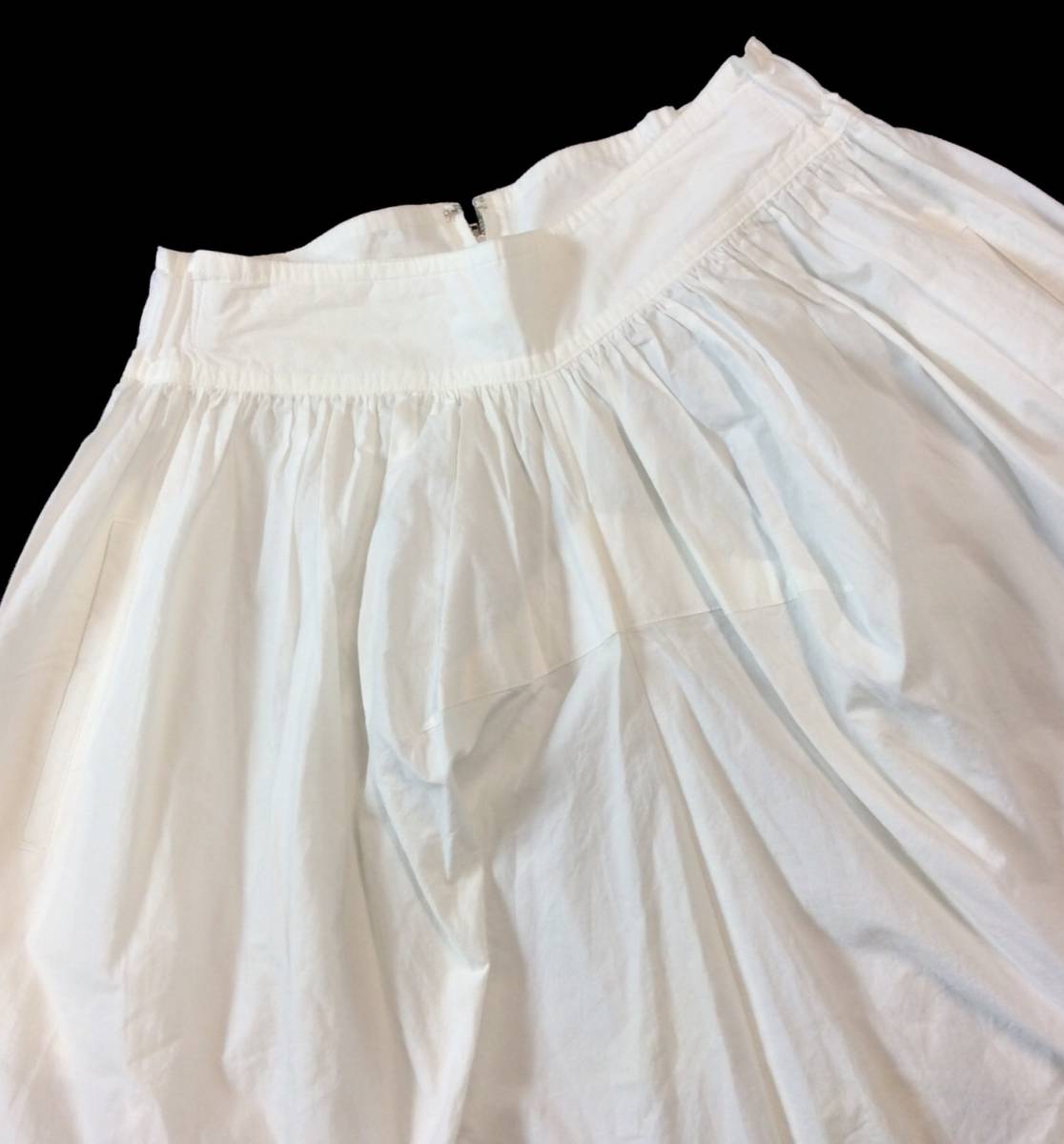 Y\'s wise Yohji Yamamoto YOHJI YAMAMOTOgya The - flair юбка длинный белый хлопок с карманом женский 2 (ma)