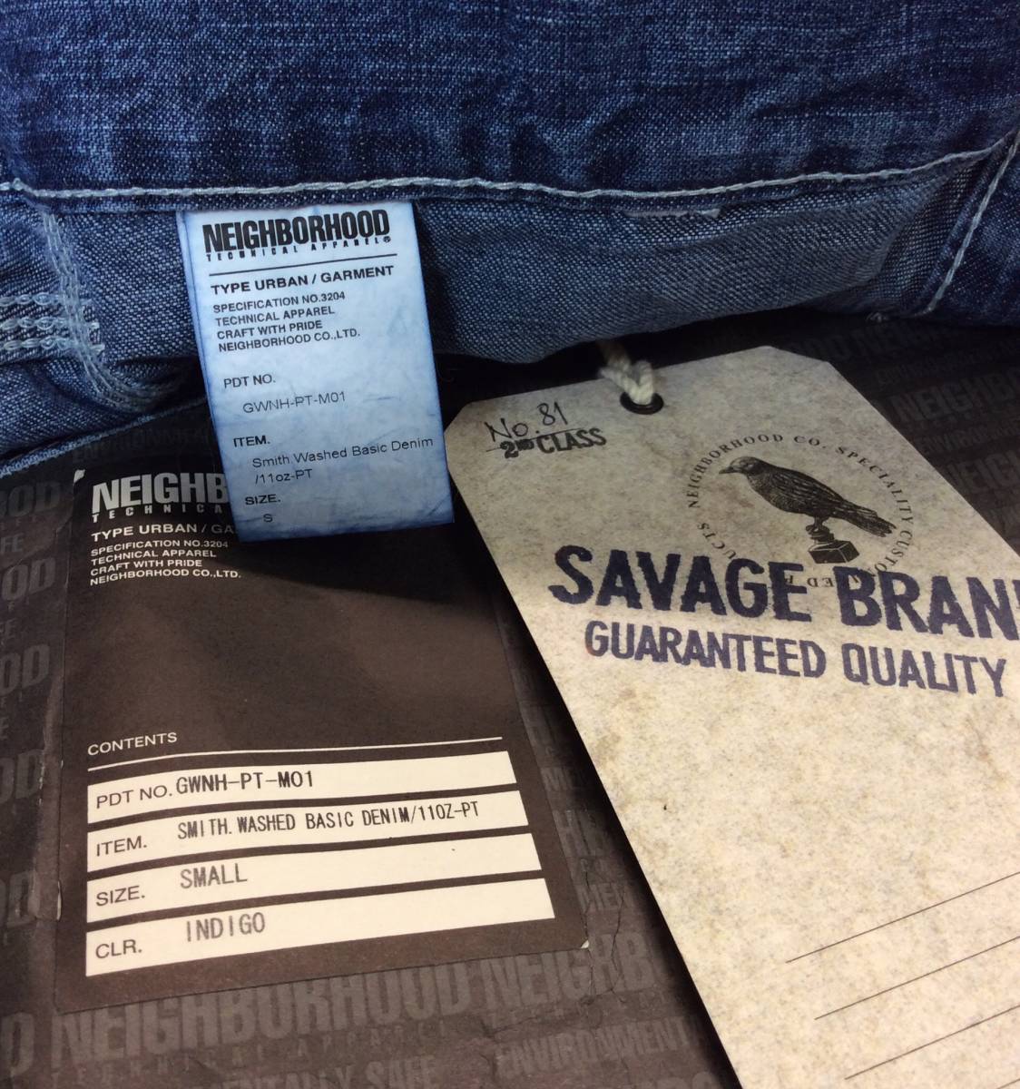 未使用 NEIGHBORHOOD ネイバーフッド SMITH WASHED BASIC DENIM デニムパンツ ペインターパンツ ジーンズ 11oz-PT インディゴ S_画像8