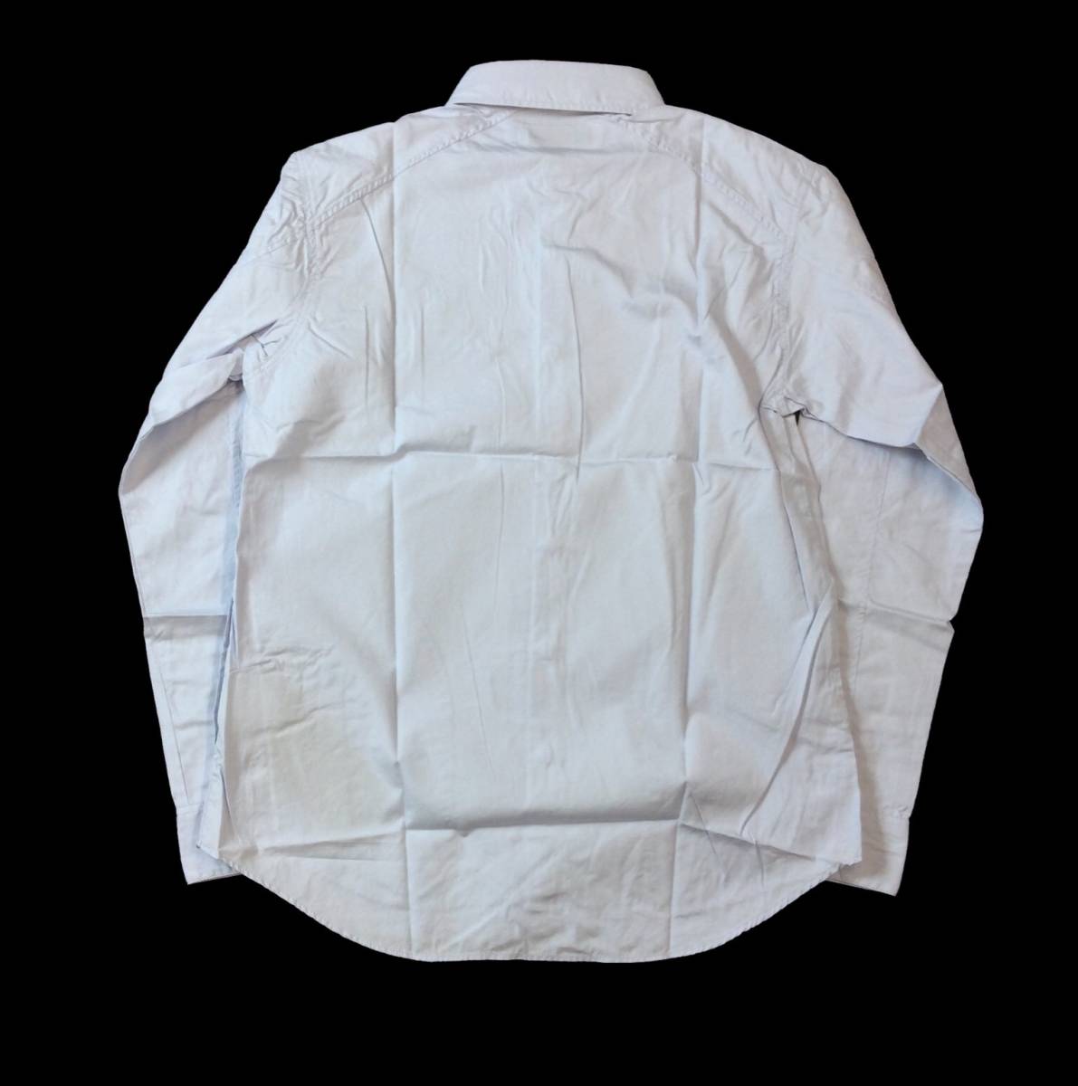 未使用 NEIGHBORHOOD ネイバーフッド CLASSIC WHITE C-SHIRT 長袖シャツ 胸刺繍 SX 水色系 S_画像2
