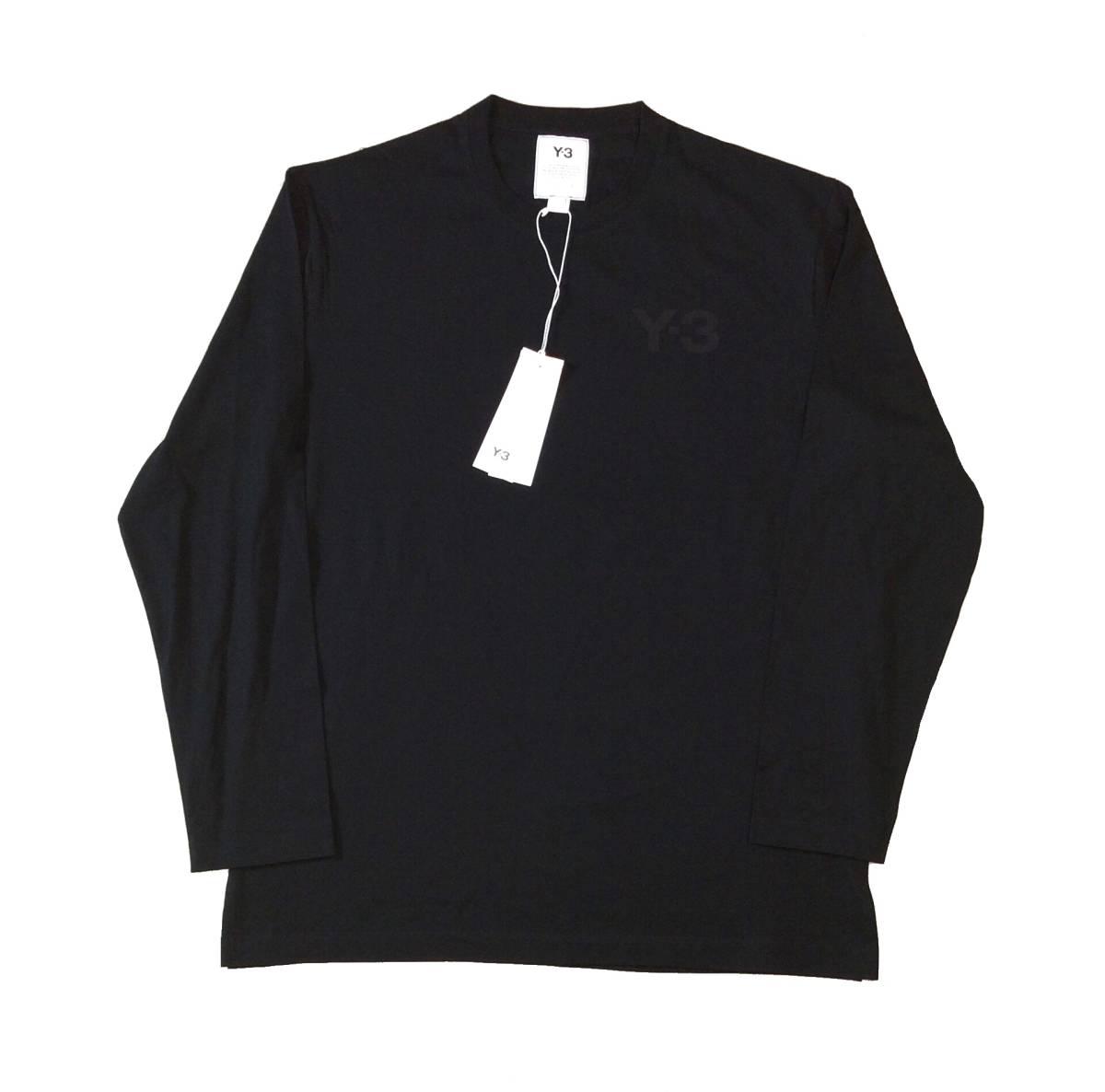 未使用 Y-3 × ADIDAS ワイスリー ヨウジヤマモト アディダス 長袖Tシャツ カットソー ブラック 黒 コットン 薄手 メンズ M (ma)の画像1