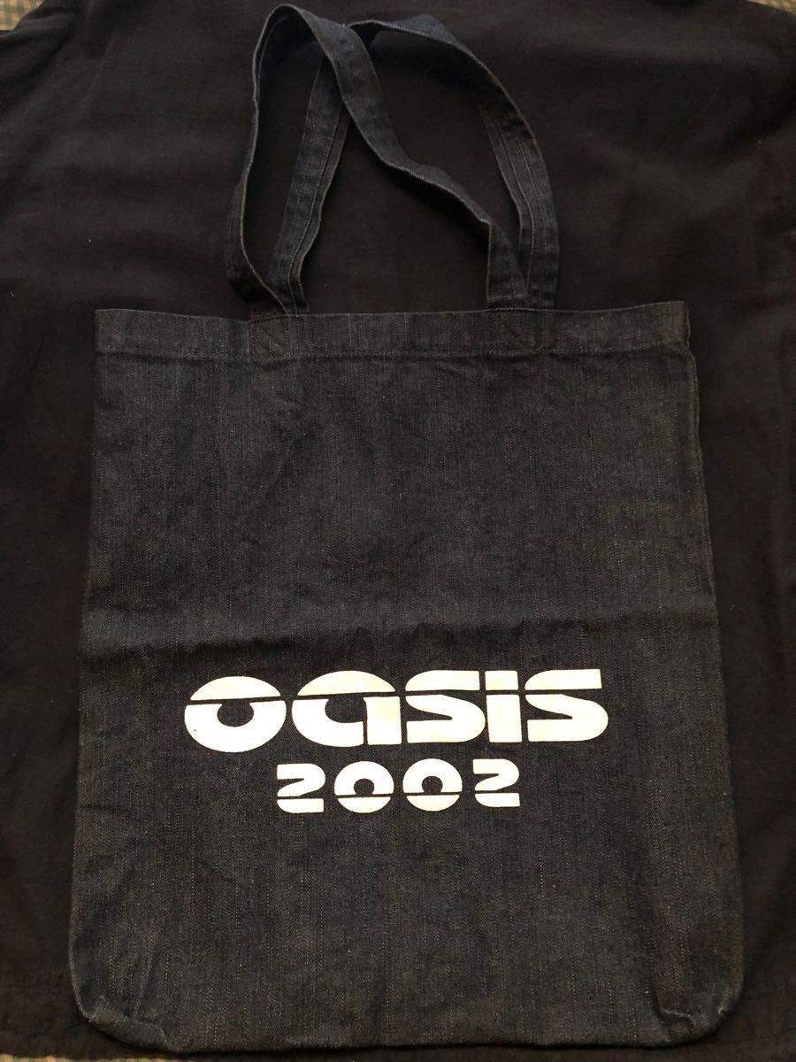 【2002公式グッズ】Oasis デニムトートバッグ エコバッグ【レア】