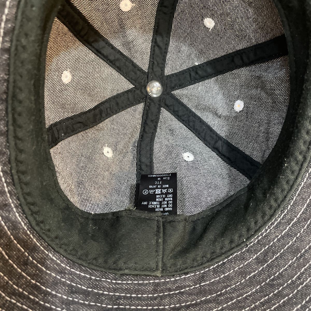 FTC エフティーシー DENIM BELL HAT ハット サイズM (頭周り約56.5cm )ブラック スケーター ワーク ミリタリー_画像8