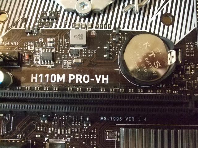 MSI INTEL H110 LGA1151 MicroATXマザー H110M PRO-VH 即決! 44_011_画像2