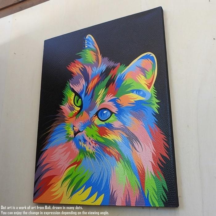  dot art 70cm × 90cm cat cat .. modern art hand .. picture art panel burr picture new building festival . present 