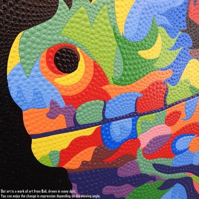  dot art 90cm × 70cm lizard reptiles modern art hand .. picture art panel burr picture new building festival . present 