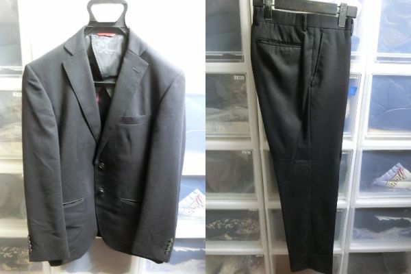 JOHN PEARSE スーツ ジャケット パンツ セットアップ 92Y5 ブラック #789610 ジョンピアース