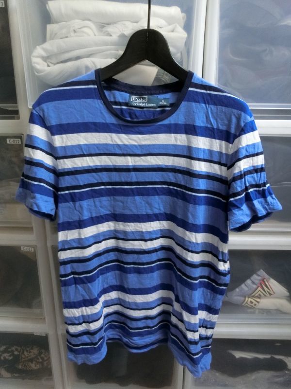 POLO by Ralph Lauren Tシャツ ボーダー M ブルー #472638 ポロ ラルフローレン_画像1