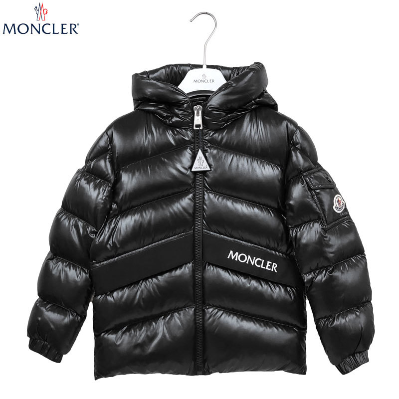 MONCLER モンクレール キッズ ダウンジャケット 1A00052 68950 999 10A （140cm） ブラック ダウン ナイロン 送料無料 並行輸入品_画像1