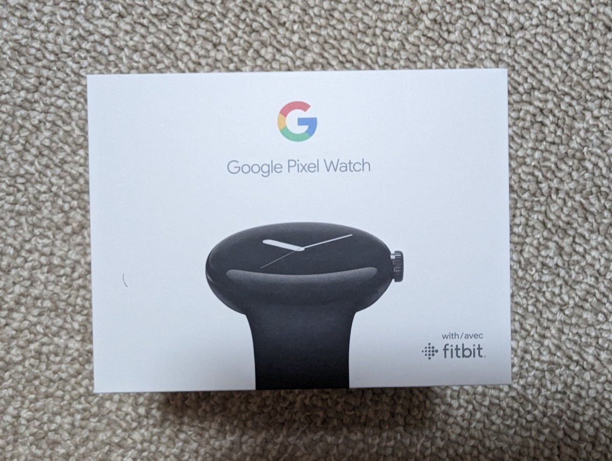 【新品】Google Pixel Watch, Matte Black ケース / Obsidian アクティブ バンド, Bluetooth/Wi-Fi_画像1